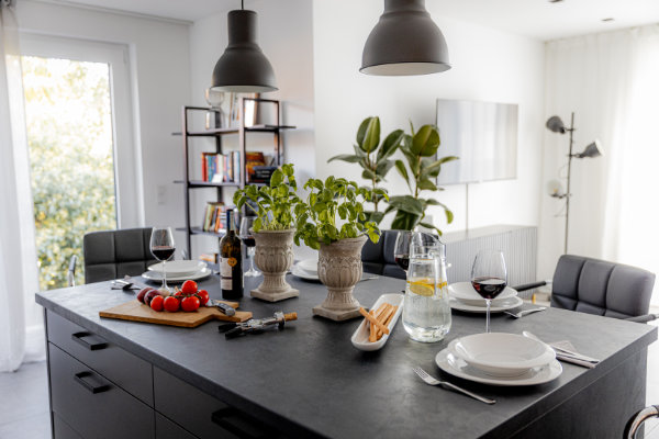 Dining area friendly and bright-apartment-herzogenaurach - Apartment Herzogenaurach - The Garden