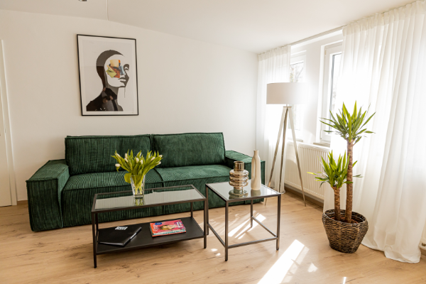 Sofa bed - Apartment Landshut for 6 guests - BONNYSTAY Landshut