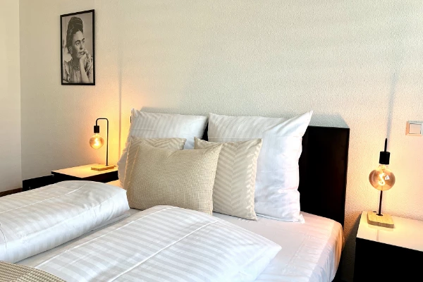 Schlafzimmer geschmackvoll eingerichtet - Rheinfelden-Baden